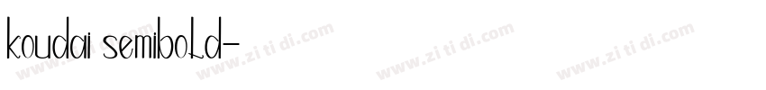 koudai semibold字体转换 koudai semibold字体转换